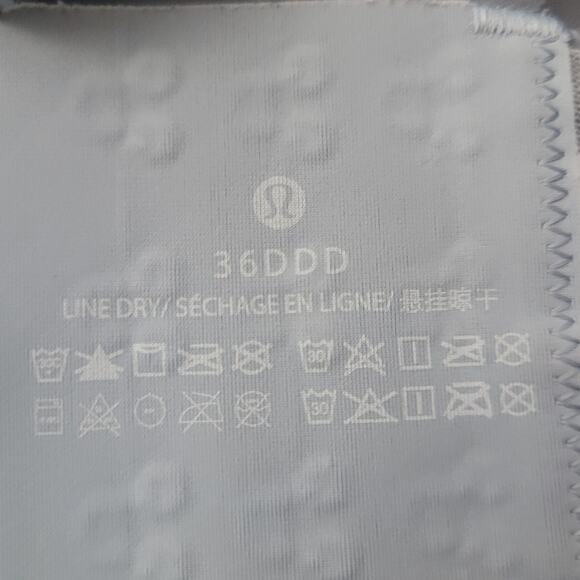 Lululemon Energy Bra High Support Rhino Grey Size 36DDD - Picture 4 of 7